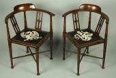 PAIR OF EDWARDIAN MAHOGANY COR