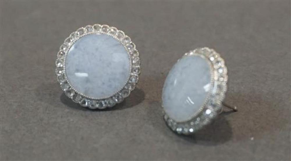 PAIR OF EDWARDIAN PLATINUM, PALE