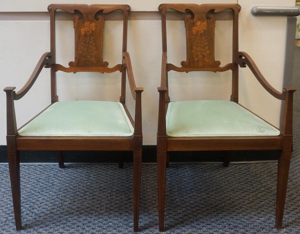 PAIR OF EDWARDIAN SATINWOOD