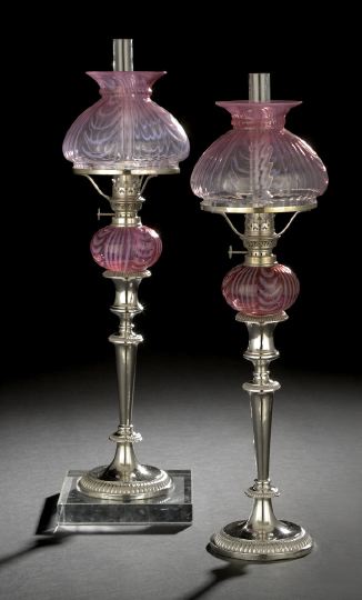 Pair of Edwardian Silverplate and