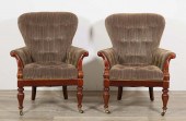 PAIR OF EDWARDIAN STYLE CLUB C