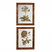PAIR OF EGLOMISE MIRRORED PANE
