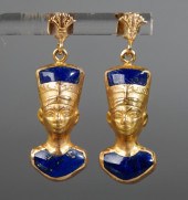 PAIR OF EGYPTIAN 18-KARAT YELL