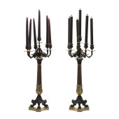 PAIR OF EGYPTIAN REVIVAL BRONZ