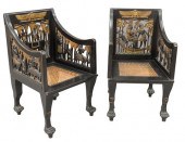 PAIR OF EGYPTIAN REVIVAL EBONI