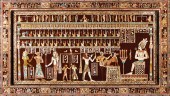PAIR OF EGYPTIANESQUE INLAID W