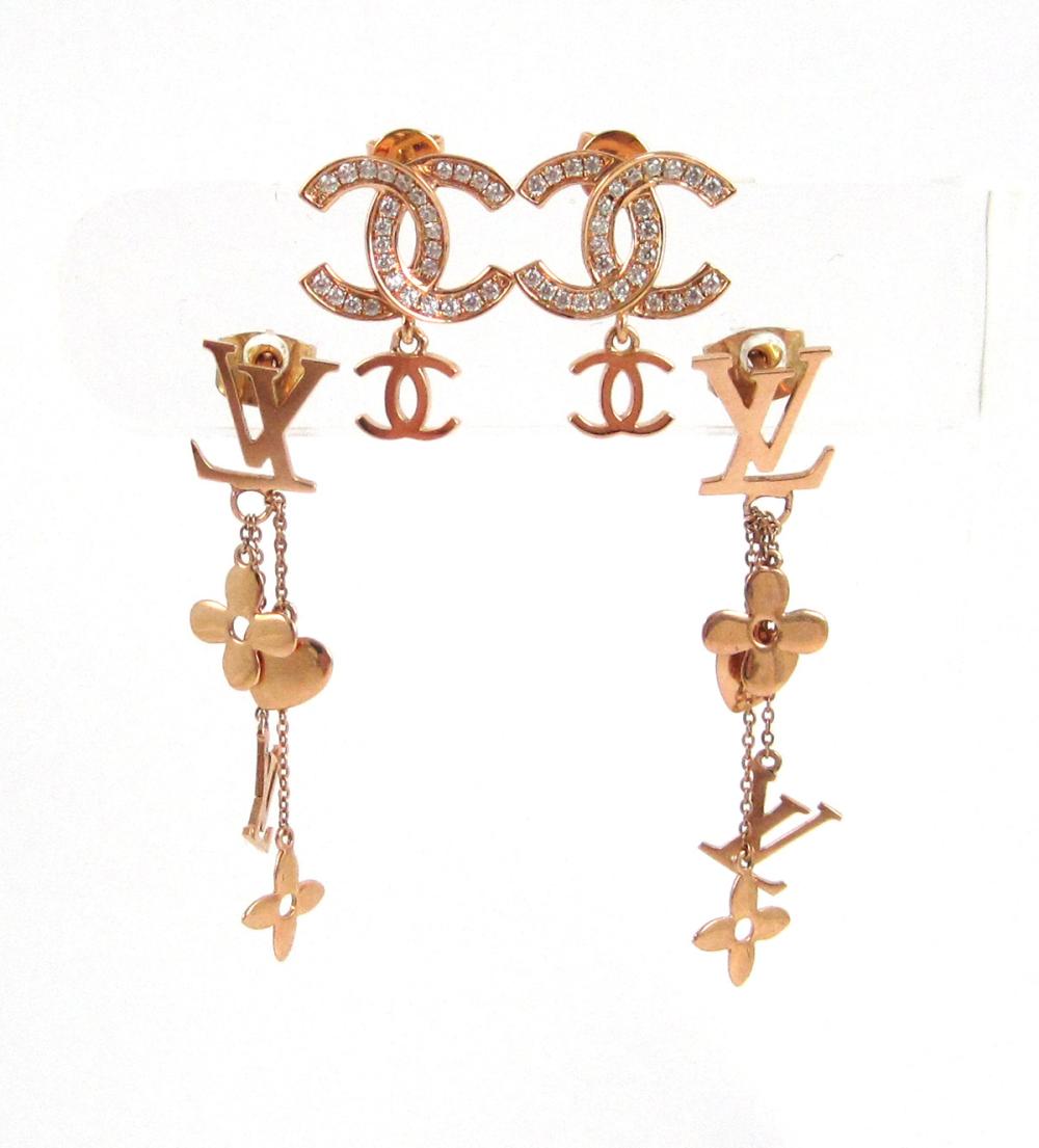 PAIR OF EIGHTEEN KARAT ROSE GOLD