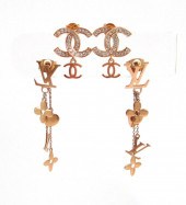 PAIR OF EIGHTEEN KARAT ROSE GO