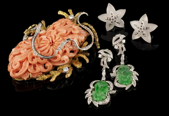 Pair of Eighteen-Karat White
