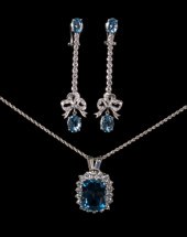 Pair of Eighteen-Karat White G