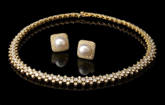 Pair of Eighteen-Karat Yellow Gold,