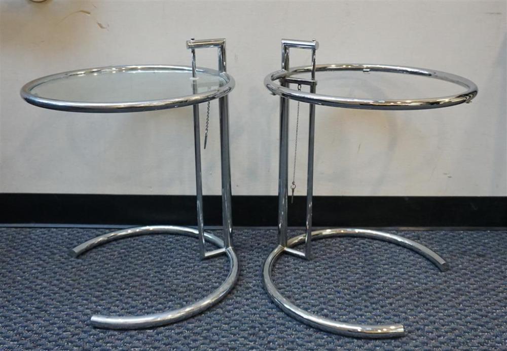 PAIR OF EILEEN GRAY STYLE CHROME
