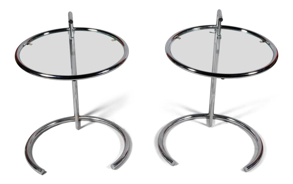 PAIR OF EILEEN GREY CHROME SIDE