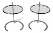 PAIR OF EILEEN GREY CHROME SID