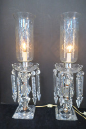 PAIR OF ELECTRIC LUSTERS WITH