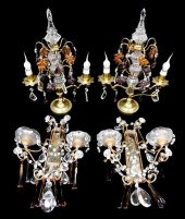 PAIR OF ELECTRIFIED BRASS AND