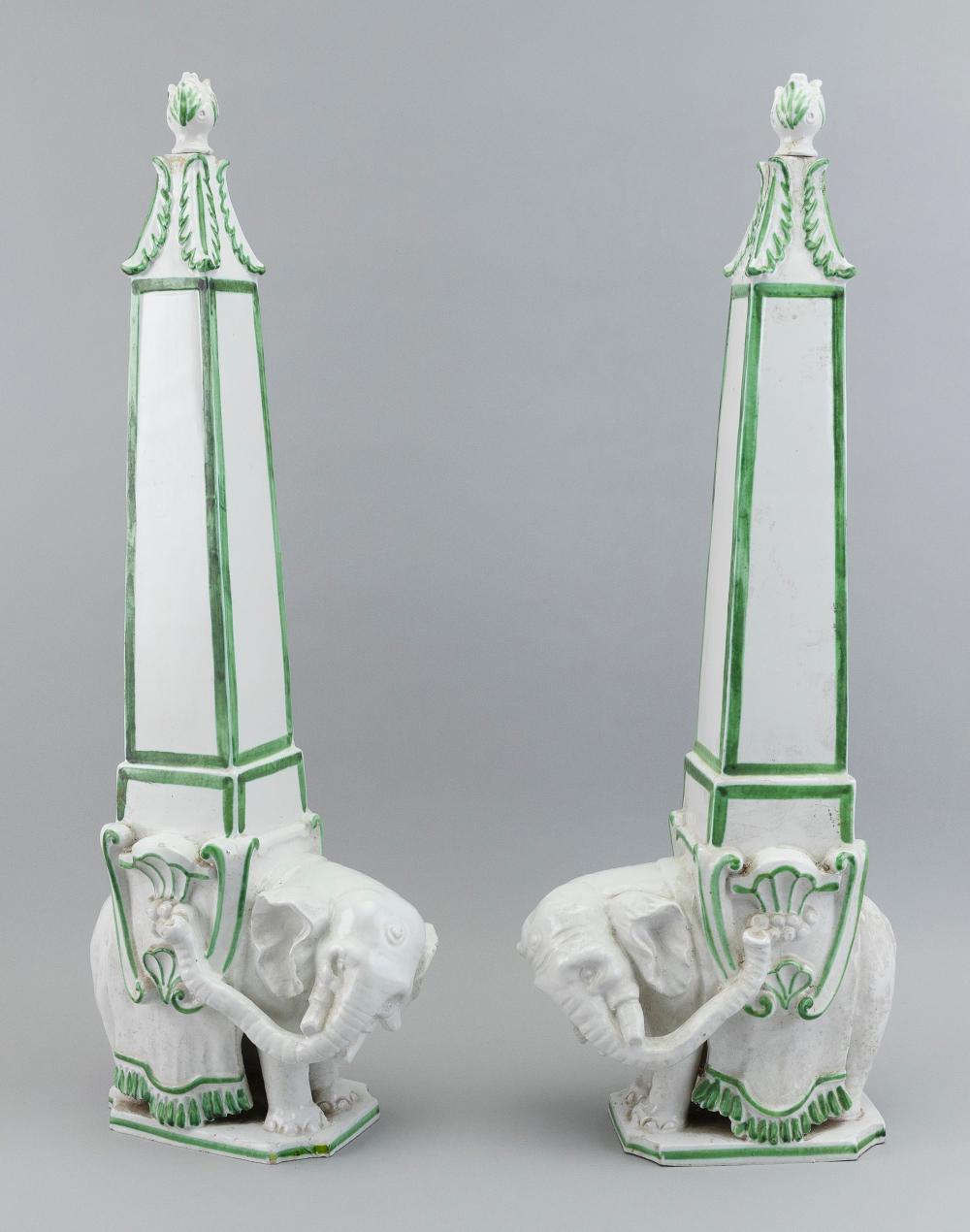 PAIR OF ELEPHANT OBELISKS ITALY,