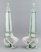 PAIR OF ELEPHANT OBELISKS ITAL