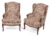 PAIR OF ELMWOOD WING CHAIRS EA
