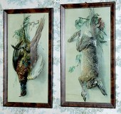 PAIR OF EMBOSSED GAME PRINTSA