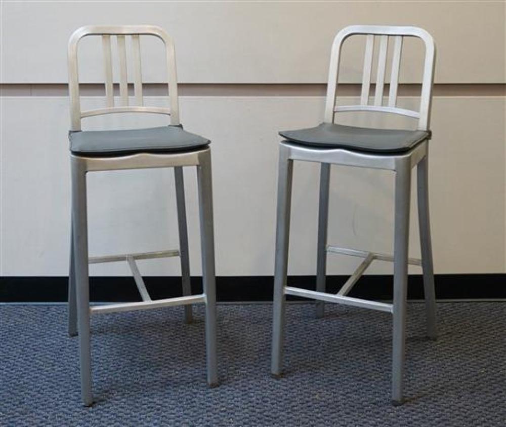PAIR OF EMECO BRUSHED ALUMINUM
