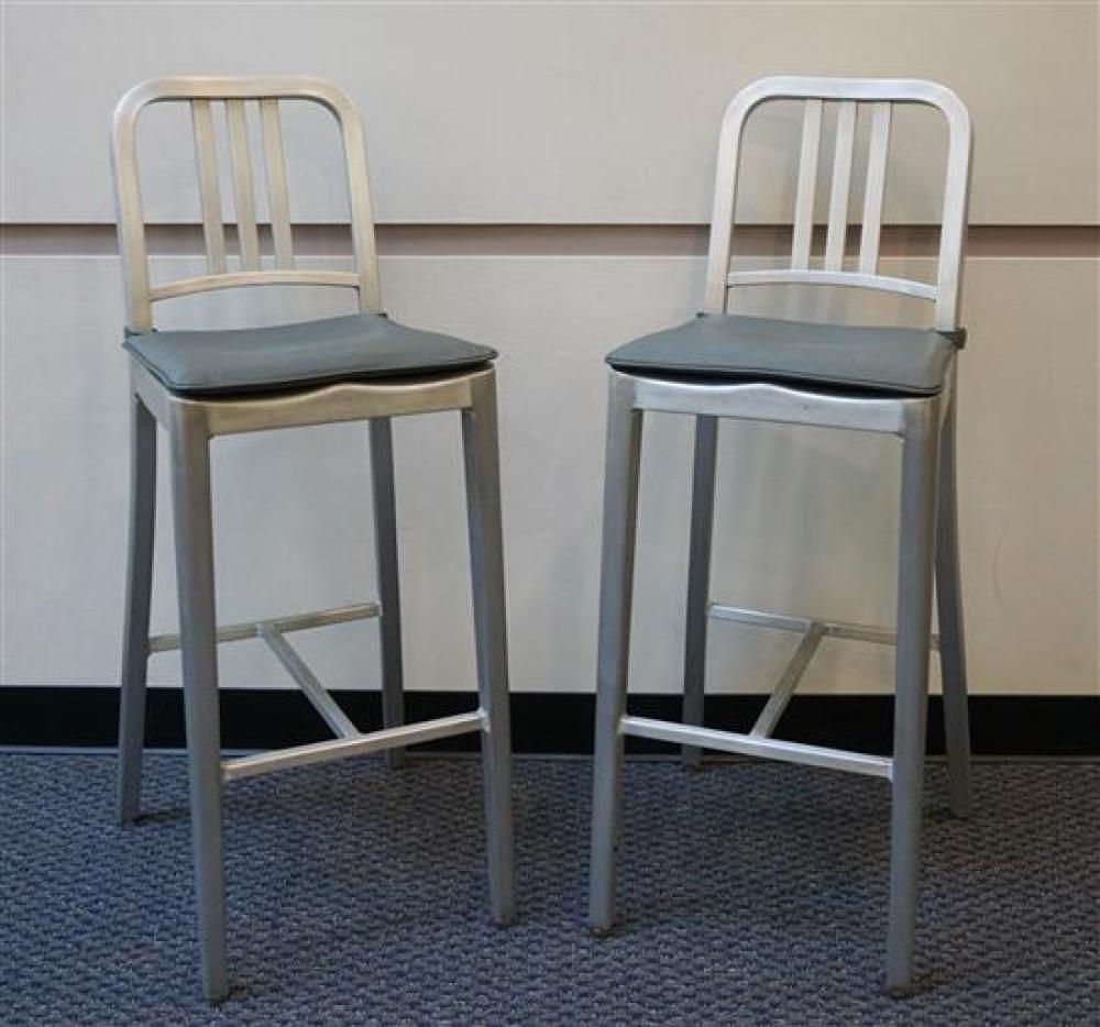 PAIR OF EMECO BRUSHED ALUMINUM