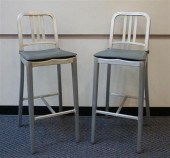 PAIR OF EMECO BRUSHED ALUMINUM