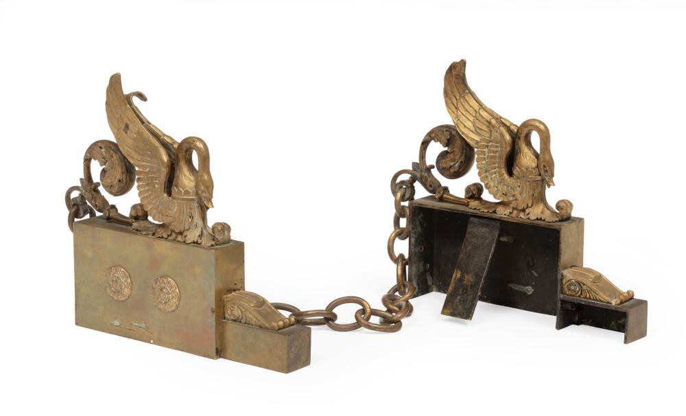 PAIR OF EMPIRE BRONZE FIGURAL