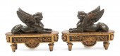 PAIR OF EMPIRE BRONZE SPHINX C