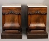 PAIR OF EMPIRE MAHOGANY AND MA