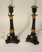 Pair of Empire ormolu and pati