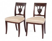 PAIR OF EMPIRE SIDE CHAIRSPAIR