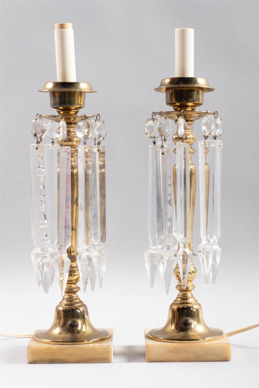 PAIR OF EMPIRE STYLE BRASS AND