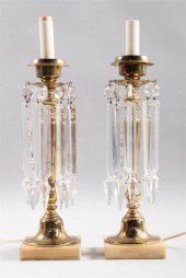 PAIR OF EMPIRE STYLE BRASS AND