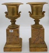 PAIR OF EMPIRE STYLE BRONZE AN