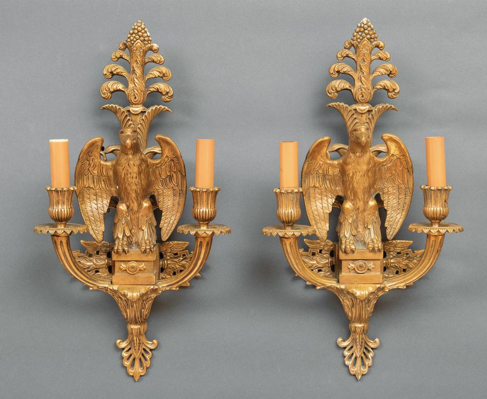 PAIR OF EMPIRE-STYLE BRONZE FIGURAL