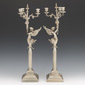 PAIR OF EMPIRE STYLE CANDELABR