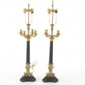 PAIR OF EMPIRE STYLE CANDELABR