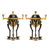 PAIR OF EMPIRE STYLE CASSOLETT