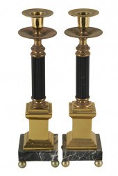 PAIR OF EMPIRE STYLE COLUMNAR