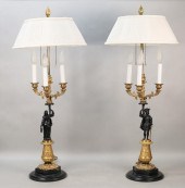 PAIR OF EMPIRE STYLE FIGURAL C