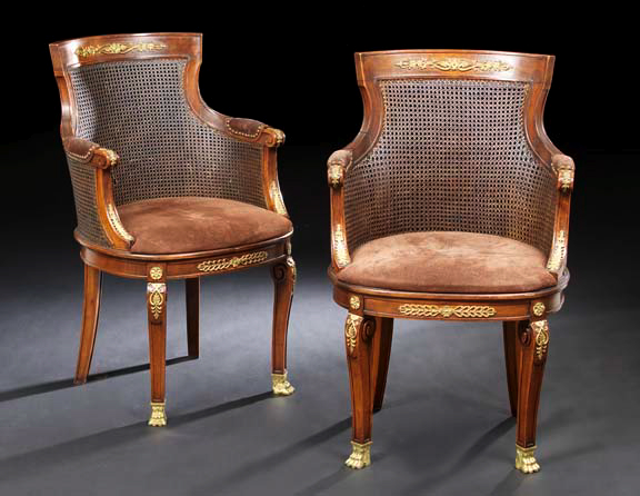 Pair of Empire-Style Ormolu-Mounted