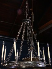 PAIR OF EMPIRE STYLE SILVER ME