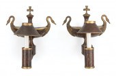 PAIR OF EMPIRE TOLE PEINTE WAL