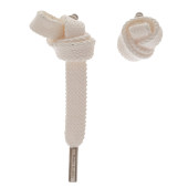 PAIR OF ENAMEL, WHITE METAL EA