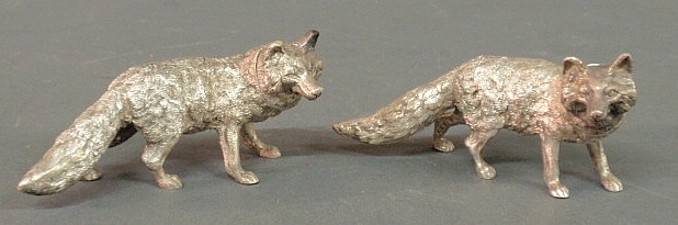 Pair of English 925 silver standing