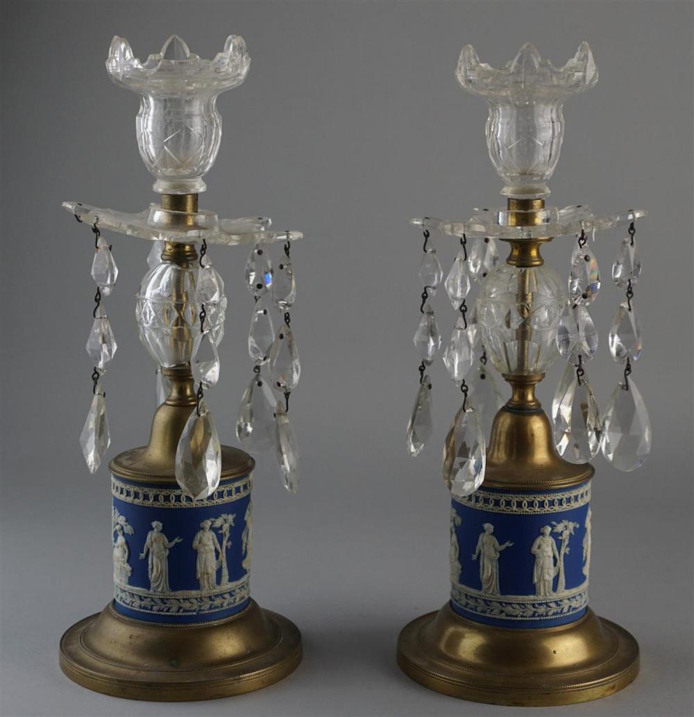 PAIR OF ENGLISH BLUE AND WHITE