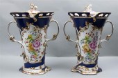 PAIR OF ENGLISH BLUE-GROUND PO