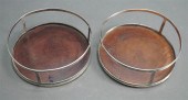 PAIR OF ENGLISH BOTTLE COASTER