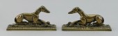 PAIR OF ENGLISH BRASS GREYHOUN